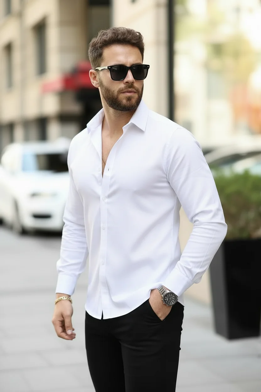 Beyaz Slim Fit Gömlek